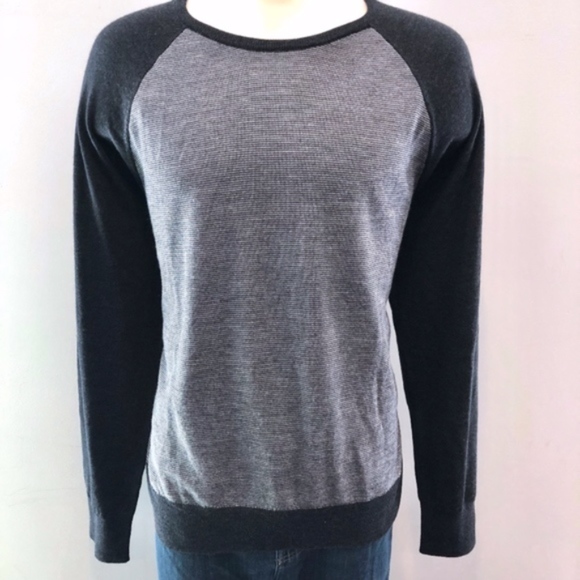 J. Crew Other - J. Crew Merino Wool Baseball Crewneck Sweater A026